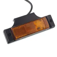 LAMPA OBRYSOWA POMARAŃCZOWA DIODOWA Z ODBLASKIEM, 12/24V
