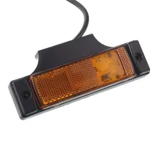 HORPOL LD128 — LAMPA OBRYSOWA POMARAŃCZOWA DIODOWA Z ODBLASKIEM, 12/24V