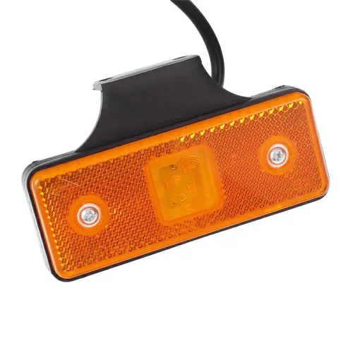 LAMPA OBRYSOWA POMARAŃCZOWA DIODOWA Z UCHWYTEM, 12/24V