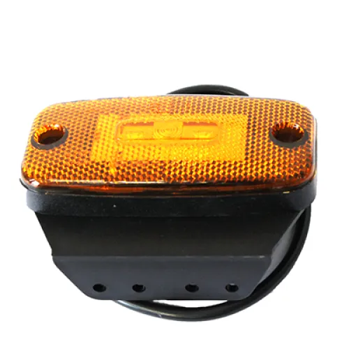 LAMPA OBRYSOWA POMARAŃCZOWA DIODOWA Z UCHWYTEM, Z ODBLASKIEM, 12/24V