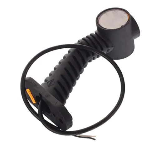 LAMPA OBRYSOWA BIAŁO-CZERW.-POM. DIODOWA NA WYSIĘG. UKOŚNYM, DŁUGA, LEWA, 12/24V