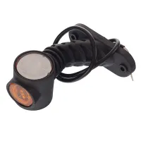 LAMPA OBRYSOWA BIAŁO-CZERW.-POM. DIODOWA NA WYSIĘG. UKOŚNYM, KRÓTKA, PRAWA,12/24V