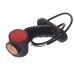 LAMPA OBRYSOWA BIAŁO-CZERW.-POM. DIODOWA NA WYSIĘG. UKOŚNYM, KRÓTKA, LEWA, 12/24V