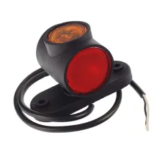 HORPOL LD2040 — LAMPA OBRYSOWA BIAŁO-CZERW.-POM. DIODOWA NA WYSIĘG. PROSTYM, KRÓTKA, 12/24V
