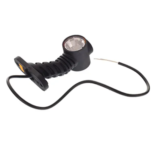 LAMPA OBRYSOWA BIAŁO-CZERW.-POM. DIODOWA NA WYSIĘG. UKOŚNYM, KRÓTKA, PRAWA,12/24V