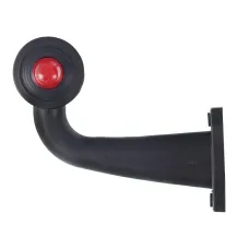 HORPOL LD366L — LAMPA OBRYSOWA BIAŁO-CZERWONA DIODOWA NA WYSIĘGNIKU ŁAMANYM,LEWA DŁUGA,12/24V