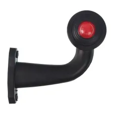 HORPOL LD367P — LAMPA OBRYSOWA BIAŁO-CZERWONA DIODOWA NA WYSIĘGNIKU ŁAMANYM,PRAWA KRÓT.,12/24V