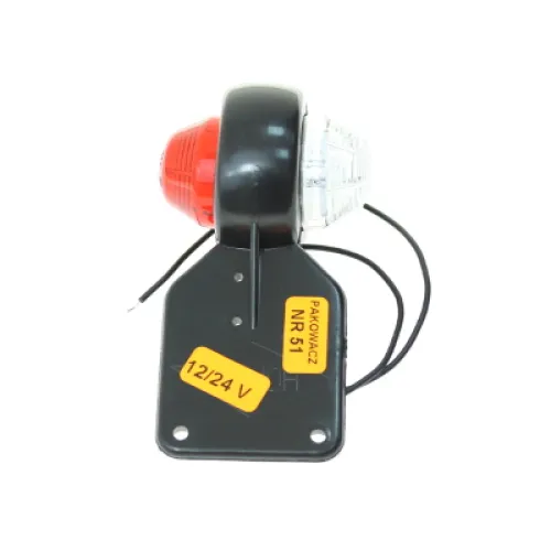 LAMPA OBRYSOWA BIAŁO-CZERWONA DIODOWA WISZĄCA, LEWA, 12/24V