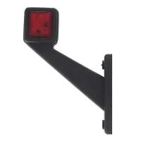LAMPA OBRYSOWA BIAŁO-CZERWONA DIODOWA NA WYSIĘGNIKU UKOŚNYM, LEWA, 12/24V