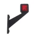 LAMPA OBRYSOWA BIAŁO-CZERWONA DIODOWA NA WYSIĘGNIKU UKOŚNYM, PRAWA, 12/24V