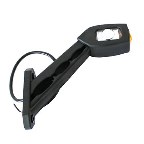 LAMPA OBRYSOWA BIAŁO-CZERW.-POM. DIODOWA NA WYSIĘG. UKOŚNYM, LEWA, DŁUGA, 12/24V