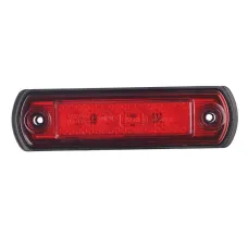 HORPOL LD677 — LAMPA OBRYSOWA CZERWONA DIODOWA NA PODST. GUMOWEJ PROSTEJ, 12/24V
