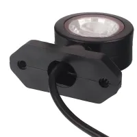 LAMPA OBRYSOWA BIAŁO-CZERWONA DIODOWA NA WYSIĘGNIKU, KRÓTKA , 12/24V