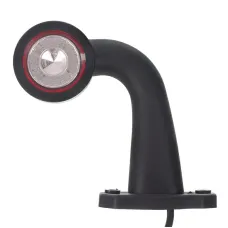 HORPOL LD723L — LAMPA OBRYSOWA BIAŁO-CZERWONA DIODOWA NA WYSIĘGNIKU ŁAMANYM,LEWA KRÓTKA,12/24V