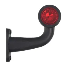 HORPOL LD723P — LAMPA OBRYSOWA BIAŁO-CZERWONA DIODOWA NA WYSIĘGNIKU ŁAMANYM,PRAWA KRÓT. 12/24V