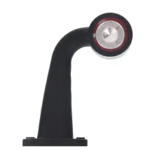 HORPOL LD724P — LAMPA OBRYSOWA BIAŁO-CZERWONA DIODOWA NA WYSIĘGNIKU ŁAMANYM,PRAWA DŁUGA,12/24V
