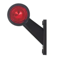 LAMPA OBRYSOWA BIAŁO-CZERWONA DIODOWA NA WYSIĘGNIKU UKOŚNYM,LEWA KRÓTKA,12/24V