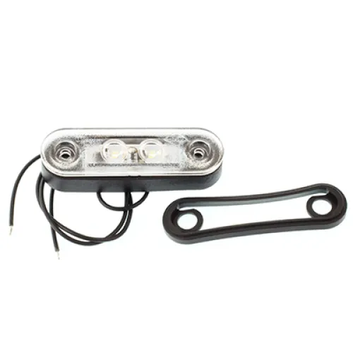 LAMPA OBRYSOWA BIAŁA DIODOWA OWALNA 12/24V, Z PODKŁADKAMI - SCHMITZ, KRONE