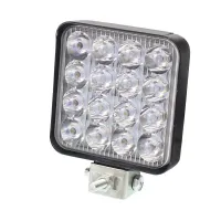 LAMPA ROBOCZA LEDOWA PROSTOKĄTNA, 16 LED MINI, 10-36V, 83X83X20 MM, OBUDOWA ALUM.