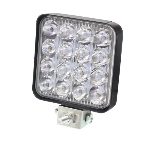 LAMPA ROBOCZA LEDOWA PROSTOKĄTNA, 16 LED MINI, 10-36V, 83X83X20 MM, OBUDOWA ALUM.
