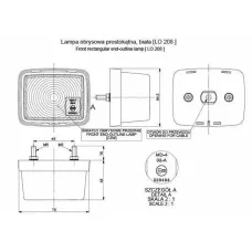 HORPOL LO208 — LAMPA OBRYSOWA BIAŁA 12/24V
