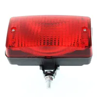 LAMPA PRZECIWMGŁOWA PODWIESZANA CZERWONA UNIWERSALNA, Z ZAWIASEM - BEZ PRZEWODU