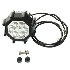 HORPOL LRD977 — LAMPA ROBOCZA LEDOWA SZEŚCIOKĄTNA, 6 LED 12-24V, 20W, 107X113MM, OBUDOWA ALUM.