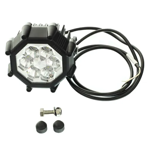 LAMPA ROBOCZA LEDOWA SZEŚCIOKĄTNA, 6 LED 12-24V, 20W, 107X113MM, OBUDOWA ALUM.