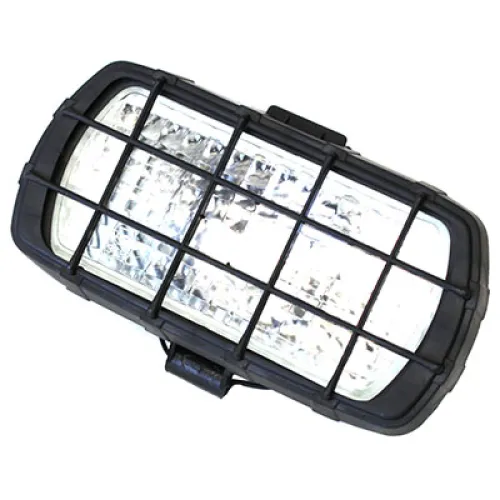 LAMPA ROBOCZA PROSTOKĄTNA PLASTIKOWA Z KRATKĄ - Z WŁĄCZNIKIEM