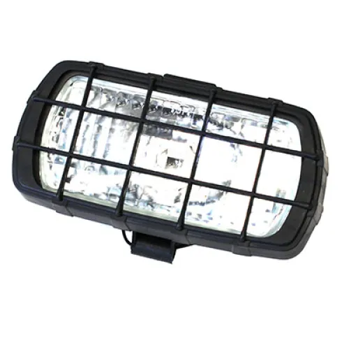 LAMPA ROBOCZA PROSTOKĄTNA PLASTIKOWA Z KRATKĄ - BEZ WŁĄCZNIKA