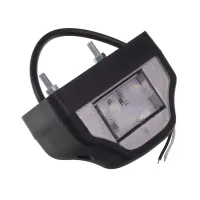 LAMPA OŚWIETLENIA TABLICY REJESTRACYJNEJ DIODOWA, KLOSZ BIAŁY, CZARNA, 12/24V
