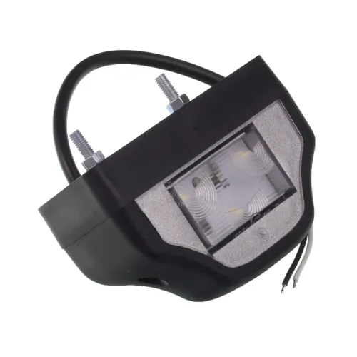 LAMPA OŚWIETLENIA TABLICY REJESTRACYJNEJ DIODOWA, KLOSZ BIAŁY, CZARNA, 12/24V