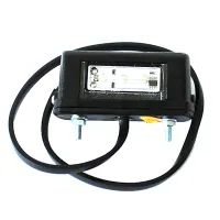 LAMPA OŚWIETLENIA TABLICY REJESTRACYJNEJ DIODOWA, KLOSZ BIAŁY, CZARNA,MAŁA,12/24V