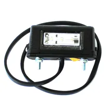 HORPOL LTD665 — LAMPA OŚWIETLENIA TABLICY REJESTRACYJNEJ DIODOWA, KLOSZ BIAŁY, CZARNA,MAŁA,12/24...