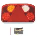 LAMPA TYLNA ZESP. LEWA (BEZ PODŚW.) Z TRÓJKĄTEM, 12/24V, DIODOWA - NACZEPY