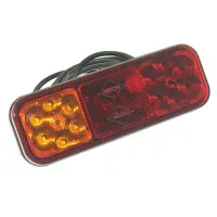 LAMPA TYLNA ZESP. 3-SEGM. L/P, DIODOWA 12 DIÓD LED, Z PRZEWODEM, 12/24V