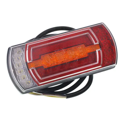 LAMPA TYLNA ZESP. DIODOWA L/P, 12/24V, NEON, ŚWIATŁA COFANIA, 162MM X 70MM X 30,5MM