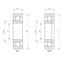 ŁOŻYSKO WALCOWE 1-RZĘDOWE NUPA309 POPRZECZNE, 100X45X36MM