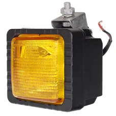 GMP O010219Y — LAMPA ROBOCZA PROSTOKĄTNA PLASTIKOWA ŻARÓWKA, 12V, 55W, H3, ŻÓŁTA