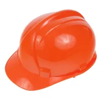 KASK OCHRONNY Z PASKIEM - POMARAŃCZOWY - NORMA EN 397 - CZTEROPUNKTOWE MOCOWANIE
