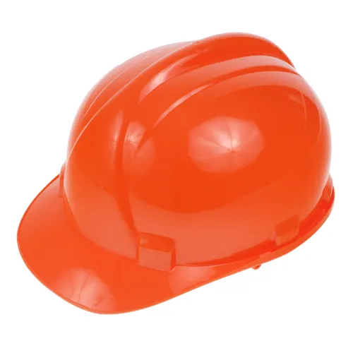 KASK OCHRONNY Z PASKIEM - POMARAŃCZOWY - NORMA EN 397 - CZTEROPUNKTOWE MOCOWANIE