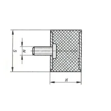 POLSKA PRODUKCJA ODG127571 — ODBÓJ GUMOWY M12/75X71MM 1 ŚRUBA