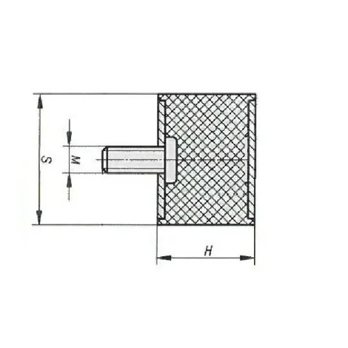 ODBÓJ GUMOWY M12/75X71MM 1 ŚRUBA