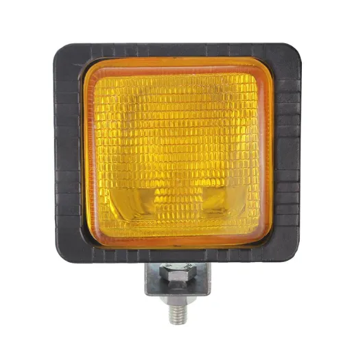 LAMPA ROBOCZA PROSTOKĄTNA PLASTIKOWA ŻARÓWKA, 12V 55W, ŻÓŁTA