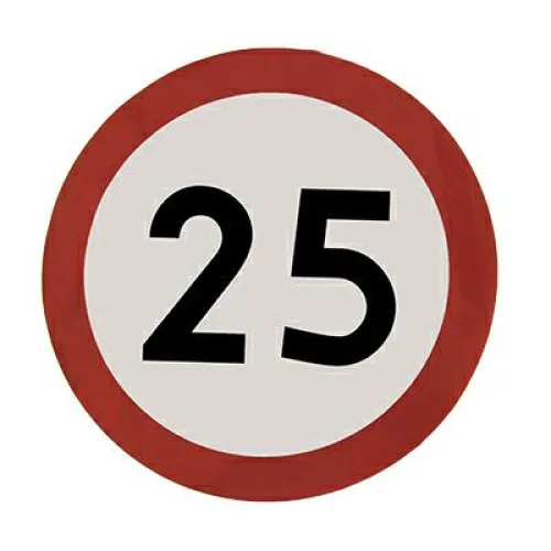 NALEPKA (NAKLEJKA) LIMIT PRĘDK.-  25KM/H FI 200MM, KLASA I
