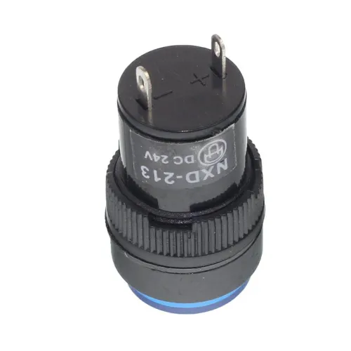 LAMPKA KONTROLNA DESKI ROZDZ. NIEBIESKA LED, Z ŻARÓWKĄ, 12/24V, FI 16MM