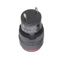 LAMPKA KONTROLNA DESKI ROZDZ. CZERWONA LED, Z ŻARÓWKĄ, 12/24V, FI 16MM