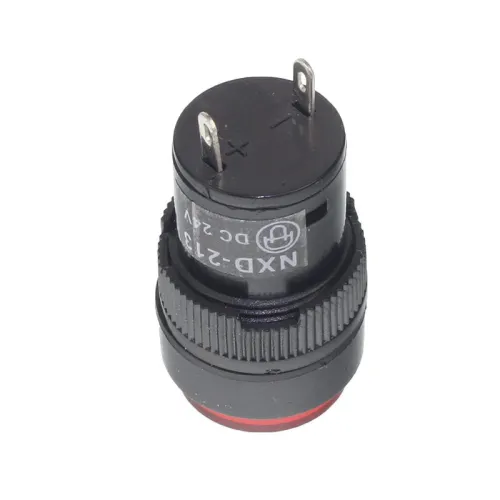 LAMPKA KONTROLNA DESKI ROZDZ. CZERWONA LED, Z ŻARÓWKĄ, 12/24V, FI 16MM