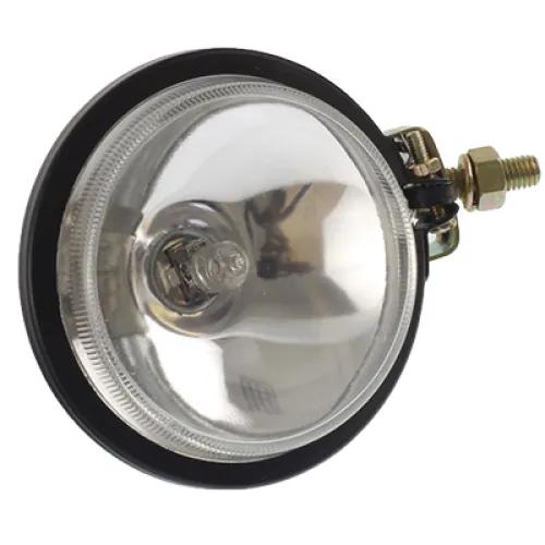 LAMPA ROBOCZA OKRĄGŁA METALOWA 105MM Z ŻARÓWKĄ 12V, 55W, H3, SZPERACZ