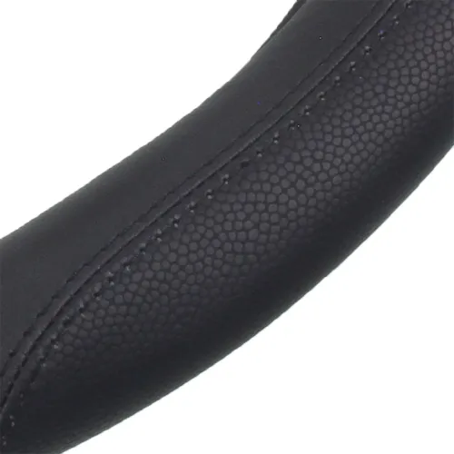 POKROWIEC NA KIEROWNICĘ 44-46CM CZARNY, B=10CM, NAKŁADANY, EKOSKÓRA